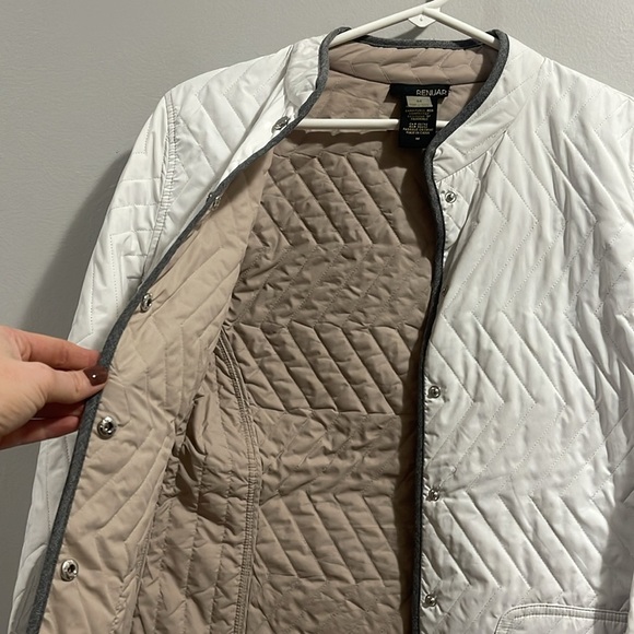 RENUAR white/cream button down puffer jacket - Picture 8 of 9